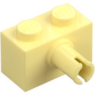 LEGO Amarillo claro brillante Ladrillo 1 x 2 con Pin con sujeción de espiga inferior (44865)