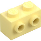 LEGO Klar lys gul Kloss 1 x 2 med Knotter på En Side (11211)