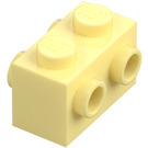 LEGO Světle žlutá Kostka 1 x 2 s Cvočky na Protilehlé strany (52107)