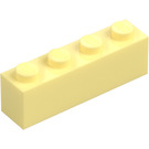 LEGO Klar Ljusgul Kloss 1 x 4 (3010 / 6146)