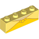 LEGO Jaune clair brillant Brique 1 x 4 avec Belle's dress Haut (3010 / 33607)