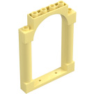 LEGO Klar Ljusgul Dörr Karm 1 x 6 x 7 med Båge (40066)