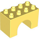 LEGO Bright Light Yellow Duplo Arch Brick 2 x 4 x 2 (11198)