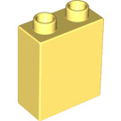 LEGO Bright Light Yellow Duplo Brick 1 x 2 x 2 without Bottom Tube (4066 / 76371)