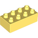 LEGO Jaune clair brillant Duplo Brique 2 x 4 (3011 / 31459)