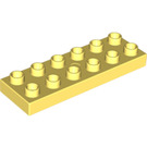 LEGO Bright Light Yellow Duplo Plate 2 x 6 (98233)