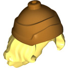 LEGO Helder lichtgeel Lang golvend haar met Gold Greek Soldaat Helm (18047)