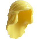 LEGO Jaune Clair Brillant Cheveux Mi-Longs avec 2 Tresses Tied at Retour (59363)