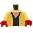 LEGO Klar Ljusgul Minifigur Kropp Cruella (973 / 76382)