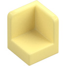 LEGO Klar Ljusgul Panel 1 x 1 Hörn med Rundade hörn (6231)