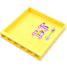 LEGO Bright Light Yellow Panel 1 x 6 x 5 with Bathroom Accessories Sticker (59349)