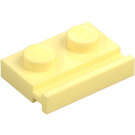 LEGO Leuchtendes Hellgelb Platte 1 x 2 mit Tür Schiene (32028)