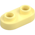 LEGO Bright Light Yellow Plate 1 x 2 with Rounded Ends and Open Studs (35480)