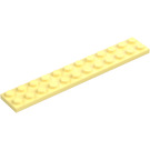 LEGO Jaune Clair Brillant assiette 2 x 12 (2445)