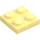 LEGO Leuchtendes Hellgelb Platte 2 x 2 (3022 / 94148)