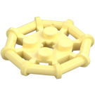 LEGO Leuchtendes Hellgelb Platte 2 x 2 mit Stange Rahmen Octagonal (Runde Noppen) (75937)