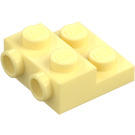 LEGO Bright Light Yellow Plate 2 x 2 x 0.7 with 2 Studs on Side (4304 / 99206)