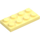 LEGO Klar Ljusgul Platta 2 x 4 (3020)