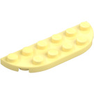 LEGO Leuchtendes Hellgelb Platte 2 x 6 mit Abgerundete Ecken (18980)