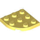 LEGO Bright Light Yellow Plate 3 x 3 Round Corner (30357)