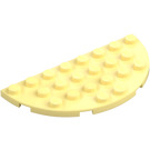 LEGO Bright Light Yellow Plate 4 x 8 Round Half Circle (22888)