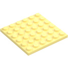 LEGO Leuchtendes Hellgelb Platte 6 x 6 (3958)