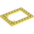 LEGO Bright Light Yellow Plate 6 x 8 Trap Door Frame Flush Pin Holders (92107)