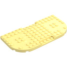 LEGO Bright Light Yellow Plate 8 x 16 x 0.7 with Rounded Corners (74166)