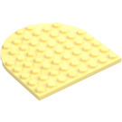 LEGO Bright Light Yellow Plate 8 x 8 Round Half Circle (41948)