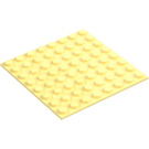 LEGO Klar lys gul Plate 8 x 8 med Adhesive (80319)