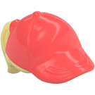 LEGO Bright Light Yellow Ponytail with Coral Cap (35660)