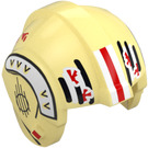 LEGO Bright Light Yellow Rebel Pilot Helmet with White and Red Markings (30370 / 104613)