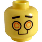 LEGO Bright Light Yellow Robot Butler Head (Safety Stud) (3274)