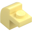 LEGO Lysegul Skråning 1 x 2 x 1.3 buet med Plade (6091 / 32807)