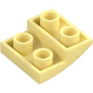 LEGO Klar Ljusgul Backe 2 x 2 x 0.7 Böjd Omvänd (32803)