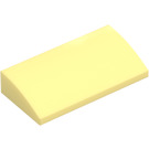 LEGO Bright Light Yellow Slope 2 x 4 Curved with Bottom Tubes (88930)