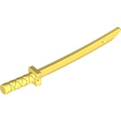 LEGO Bright Light Yellow Sword with Square Guard and Capped Pommel (Shamshir) (21459)