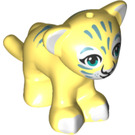 LEGO Bright Light Yellow Tiger Cub with Gray Stripes and Green Eyes (67778 / 67779)