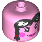 LEGO Leuchtend rosa Groß Kopf mit Buddha Maske - Female (101515)