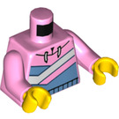 LEGO Fel roze Boy met Pink Sweater Minifig Torso (973 / 76382)