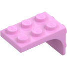 LEGO Lyserød Beslag 3 x 2 med Plade 2 x 2 Downwards (69906)