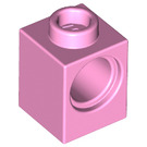 LEGO Leuchtend rosa Backstein 1 x 1 mit Loch (6541)