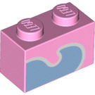 LEGO Rose pétant Brique 1 x 2 avec Unikitty shape avec tube inférieur (3004 / 47791)