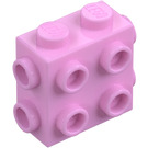 LEGO Rosa brillante Mattoncino 1 x 2 x 1.6 con Lato e Estremità Bottoncini (67329)