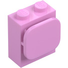 LEGO Leuchtendes Rosa Stein 1 x 2 x 2 mit Papier / Photo Halter (37452)