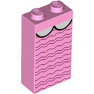 LEGO Fel roze Steen 1 x 2 x 3 met Eleven's Dress en Wit Collar (22886 / 96940)
