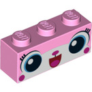 LEGO Bright Pink Brick 1 x 3 with Unikitty (3622 / 16859)