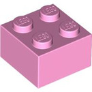 LEGO Fel roze Steen 2 x 2 (3003 / 6223)