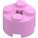 LEGO Leuchtendes Rosa Stein 2 x 2 Rund (3941 / 6143)