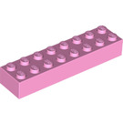 LEGO Leuchtend rosa Backstein 2 x 8 (3007 / 93888)